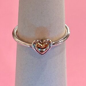 RETIRED Domed Golden Heart Ring